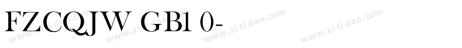FZCQJW GB1 0字体转换